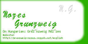 mozes grunzweig business card